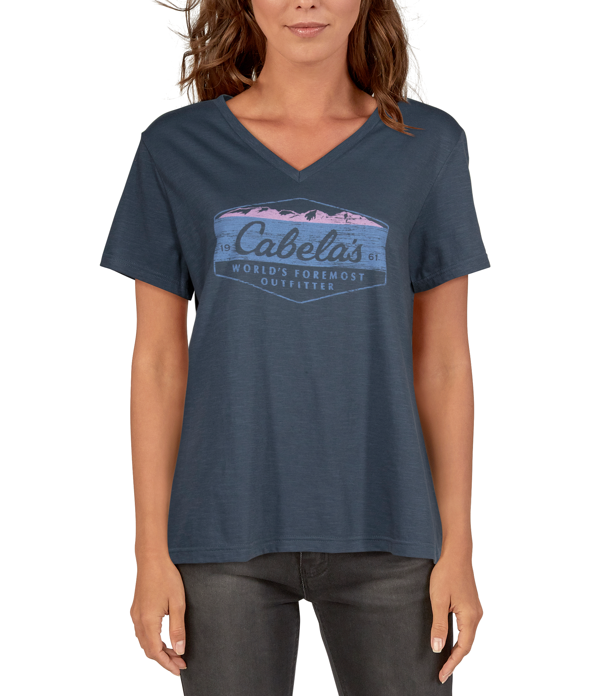 Cabela's Lockup V-Neck Short-Sleeve T-Shirt for Ladies | Bass Pro Shops